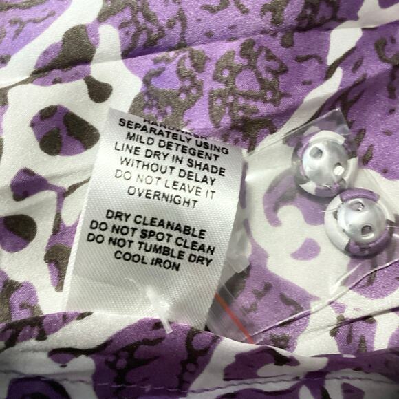 Natalie Martin SammIe Pintuck 100% Silk Dress Violet Geranium XL NWT - Picture 5 of 5